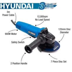 Hyundai 900W Electric Angle Grinder | HYAG900E -Home Tools Store 19838 74444 b2453d07 73cc 4f92 950f 40ecbc57bb1b