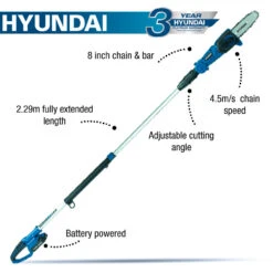 Hyundai 20V Li-Ion Cordless Pole Saw / Pruner - Long Reach Battery Powered Pole Saw | HY2192 -Home Tools Store 21097 31431 3aefc738 90bf 4c37 8963 e2c400bd782a