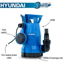 Hyundai 250W Electric Clean Water Submersible Water Pump / Sub Pump | HYSP250CW 26 Hyundai 250W Electric Clean Water Submersible Water Pump / Sub Pump | HYSP250CW -Home Tools Store 21349 71348 b4ffe24c 7d4f 4d59 ac69 38daac746c07