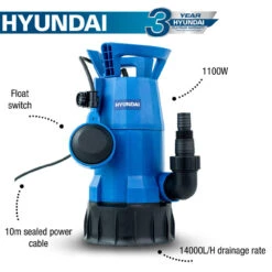 Hyundai 1100W Electric Clean And Dirty Water Submersible Water Pump / Sub Pump | HYSP1100CD -Home Tools Store 22413 31985 c8d104fe a66c 445e ba9c cce5f52261ac