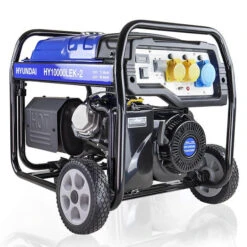Hyundai The 8kW/10kVA* Recoil And Electric Start Site Petrol Generator | HY10000LEK-2