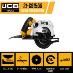 JCB Corded Electric Circular Saw 1500W 240V | 21-CS1500 -Home Tools Store 27518 03247 f09e2b9f 8e95 4507 a104 cd0cf07f80fc