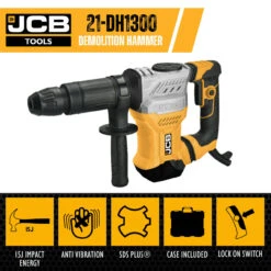 JCB Corded Electric 1300W SDS Max Demolition Hammer | 21-DH1300 -Home Tools Store 27690 03856 505a9f5a 78bd 41bf bdee a1b2eda0ec0a