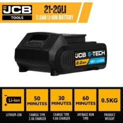 JCB 18V 2.0Ah Li-ion Battery | 21-20LI -Home Tools Store 27944 88381 cb43b8fa 9826 4c50 a938 02973577c03d