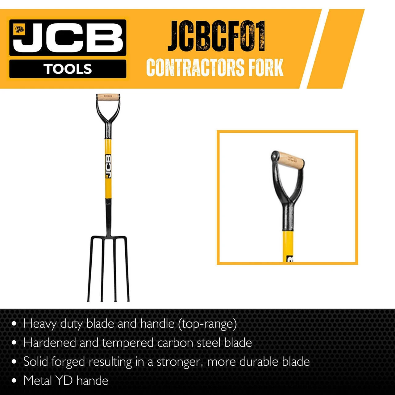 JCB Professional Solid Forged Contractors Fork | JCBCF01 8 JCB Professional Solid Forged Contractors Fork | JCBCF01 - Image 6