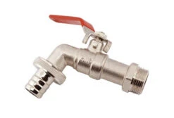 ¾"Brass Ball Bib Tap With Stainless Steel Handle, ¾" Male Thread X 19mm Hose Tail
