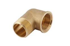 1" X 1" Brass Elbow 90°, Female Thread X Male Thread