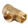 Brass 3 Way Connector 1" MxFxF 2 Brass 3 Way Connector 1" MxFxF -Home Tools Store 943920073
