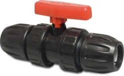 20mm Ball Valve PP, With Secured Ball, Compression X Compression