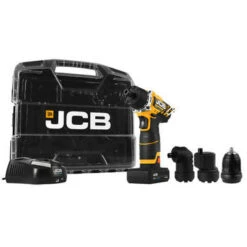 JCB 12V 4 IN 1 DRILL DRIVER 2.0AH LITHIUM-ION BATTERIES IN W-BOXX 102 POWER TOOL CASE | 21-12TPK2-WB-2