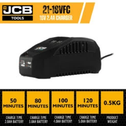 JCB 18V 2.4A Fast Charger (Bare Unit) | 21-18VFC -Home Tools Store jcb tools jcb 18v 2.4a fast charger bare unit or 21 18vfc 02513 417aa5fc ad97 45e2 afd9 e4ab45cae46a