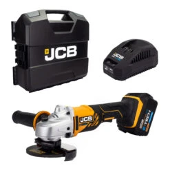 JCB 18V Angle Grinder 1x5.0Ah Lithium-Ion Battery And Charger In W-Boxx 136 | 21-18AG-5X-WB