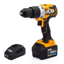 JCB 18V BRUSHLESS COMBI DRILL 5.0AH LITHIUM-ION BATTERY AND 2.4A CHARGER | JCB-18BLCD-5X-B
