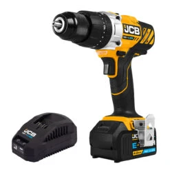 JCB 18V Combi Drill 1x 4.0Ah Lithium-Ion Battery And 2.4A Charger | 21-18CD-4XB